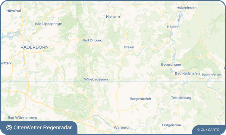 OtterWetter Regenradar-Widget Gehrden