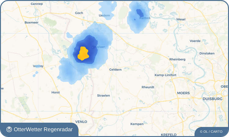 Wetter-Widget-Vorschau mit Vorhersagedaten für Geldern