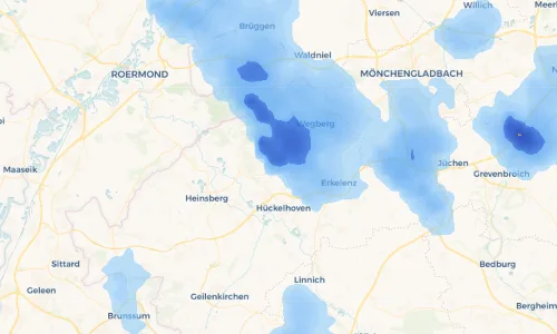 Regenradar Vorschaubild - Aktuelle Niederschläge in Gerderath und Umgebung