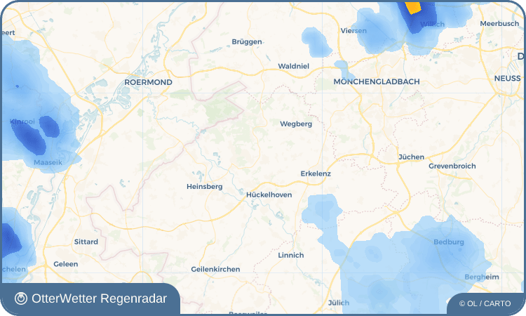 Widget-Vorschau für Gerderath Wetter-Widget-Vorschau mit Vorhersagedaten für Gerderath