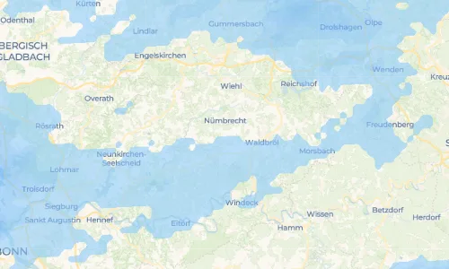 Regenradar Geringhausen: aktuelle Niederschläge in Geringhausen und Umgebung, Stand 20. Oktober 2026 um 14:50 Uhr