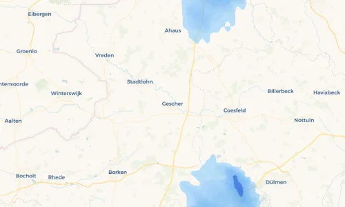Regenradar Vorschaubild - Aktuelle Niederschläge in Gescher und Umgebung