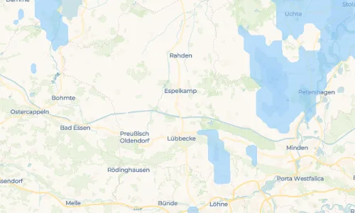 Regenradar-Vorschau: aktuelle Niederschläge in Gestringen und Umgebung