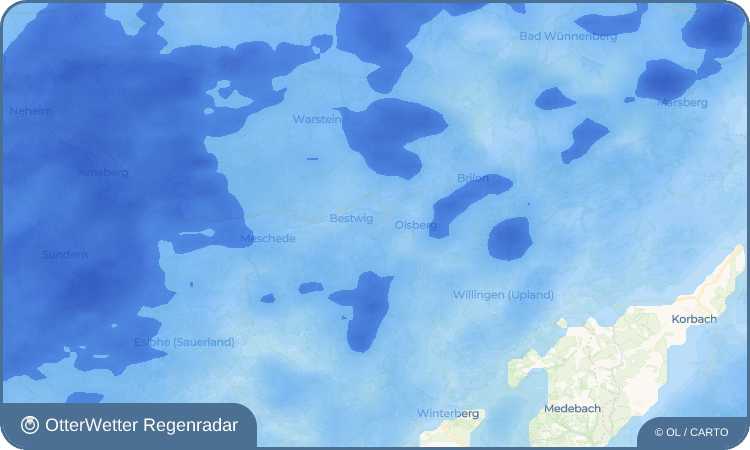OtterWetter Regenradar-Widget Gevelinghausen