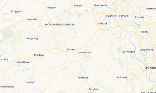 Regenradar-Vorschau: aktuelle Niederschläge in Gierath und Umgebung