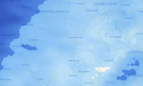 Regenradar Gindorf: aktuelle Niederschläge in Gindorf und Umgebung, Stand 23. Oktober 2026 um 7:25 Uhr