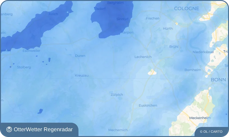 Wetter-Widget-Vorschau mit Vorhersagedaten für Gladbach