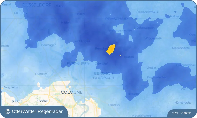 Widget-Vorschau für Glöbusch Wetter-Widget-Vorschau mit Vorhersagedaten für Glöbusch