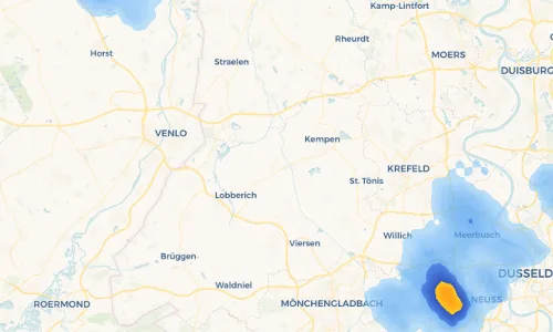 Regenradar Vorschaubild - Aktuelle Niederschläge in Grefrath und Umgebung