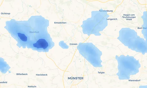 Regenradar Vorschaubild - Aktuelle Niederschläge in Greven und Umgebung