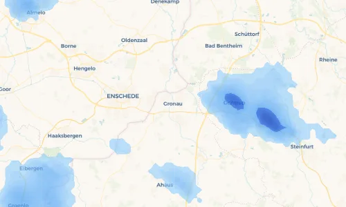 Regenradar Vorschaubild - Aktuelle Niederschläge in Gronau und Umgebung