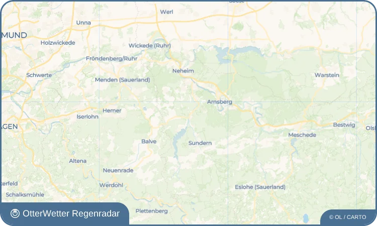 Wetter-Widget-Vorschau mit Vorhersagedaten für Hachen