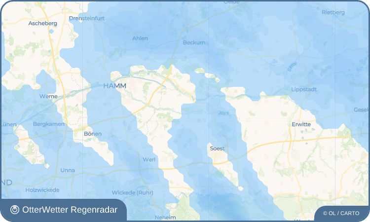 OtterWetter Regenradar-Widget Hacheney