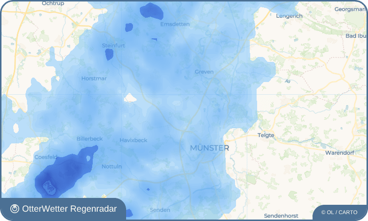 Widget-Vorschau für Häger Wetter-Widget-Vorschau mit Vorhersagedaten für Häger