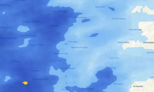 Regenradar-Vorschau: aktuelle Niederschläge in Hahnenbecke und Umgebung