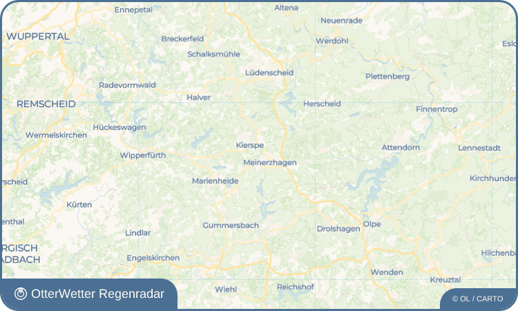 OtterWetter Regenradar-Widget Hahnenbecke