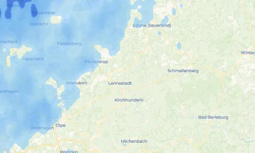 Regenradar Vorschaubild - Aktuelle Niederschläge in Halberbracht und Umgebung