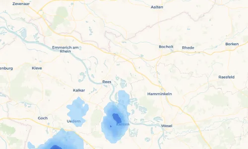 Regenradar Vorschaubild - Aktuelle Niederschläge in Haldern und Umgebung