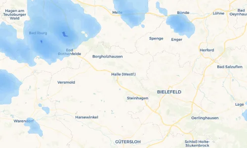 Regenradar Vorschaubild - Aktuelle Niederschläge in Halle (Westf.) und Umgebung