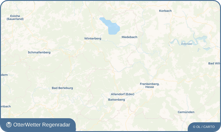 OtterWetter Regenradar-Widget Hallenberg