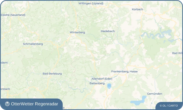 Widget-Vorschau für Hallenberg Wetter-Widget-Vorschau mit Vorhersagedaten für Hallenberg