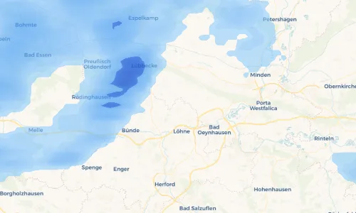 Regenradar-Vorschau: aktuelle Niederschläge in Halstern und Umgebung