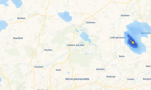 Regenradar Vorschaubild - Aktuelle Niederschläge in Haltern am See und Umgebung