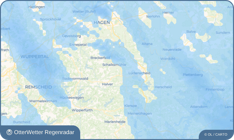 OtterWetter Regenradar-Widget Halverscheid