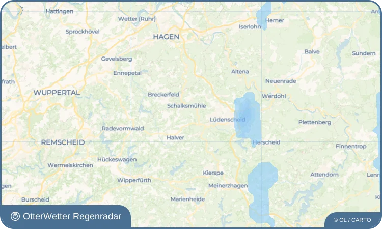 Widget-Vorschau für Halverscheid Wetter-Widget-Vorschau mit Vorhersagedaten für Halverscheid