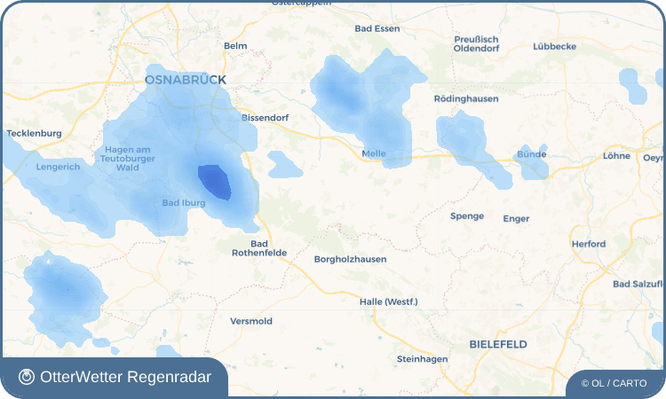 OtterWetter Regenradar-Widget Handarpe