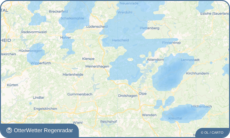 OtterWetter Regenradar-Widget Hardenberg