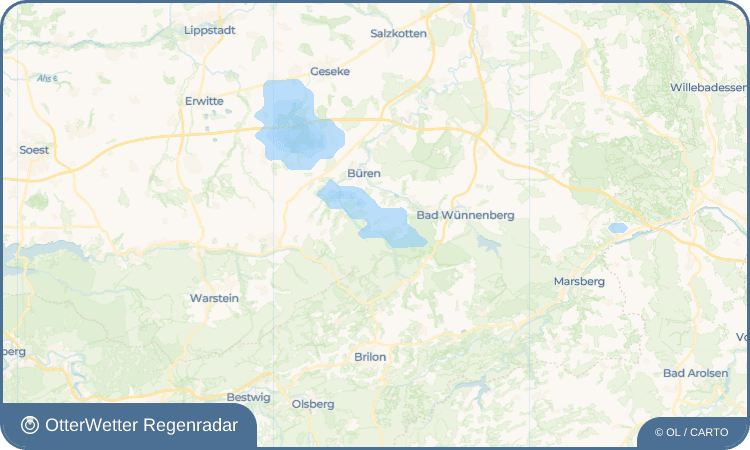 OtterWetter Regenradar-Widget Harth