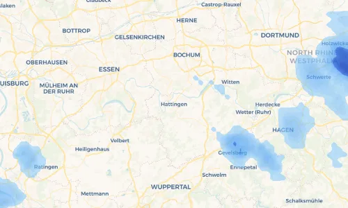 Regenradar Vorschaubild - Aktuelle Niederschläge in Hattingen und Umgebung