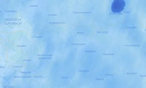 Regenradar Heddinghausen: aktuelle Niederschläge in Heddinghausen und Umgebung, Stand 19. Oktober 2026 um 19:00 Uhr