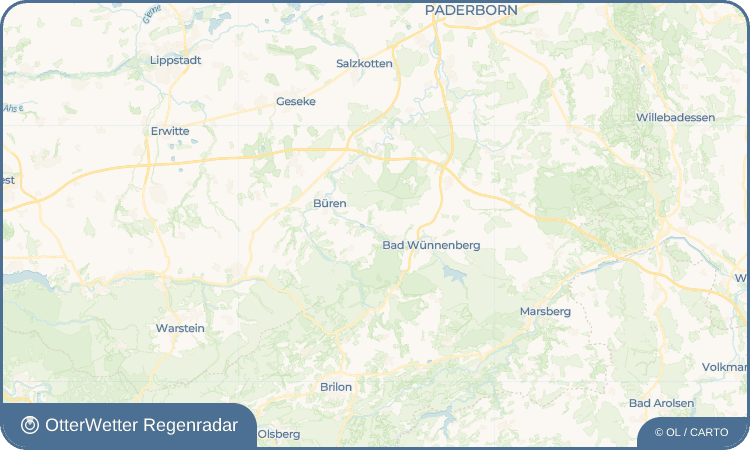 OtterWetter Regenradar-Widget Hegensdorf