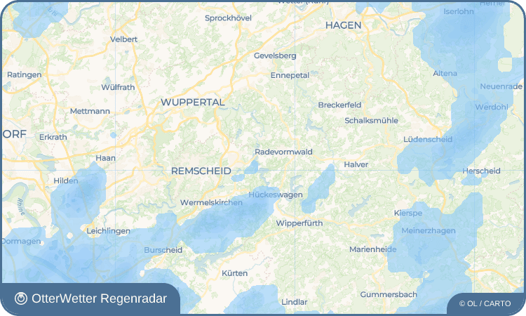 OtterWetter Regenradar-Widget Heide