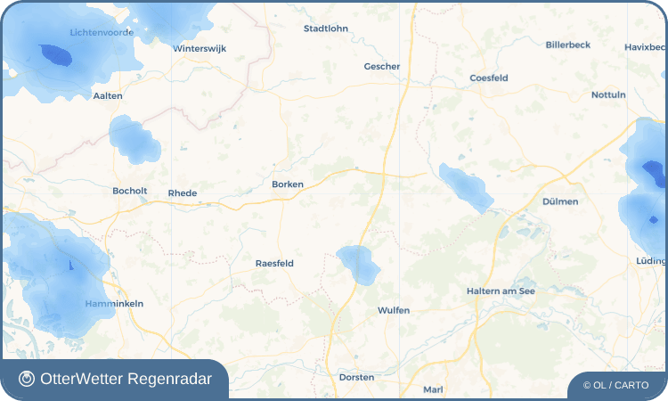 Widget-Vorschau für Heiden Wetter-Widget-Vorschau mit Vorhersagedaten für Heiden