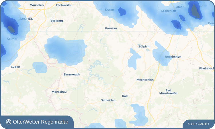 Wetter-Widget-Vorschau mit Vorhersagedaten für Heimbach