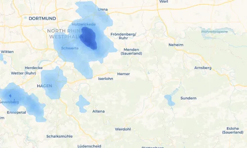 Regenradar Vorschaubild - Aktuelle Niederschläge in Hemer und Umgebung