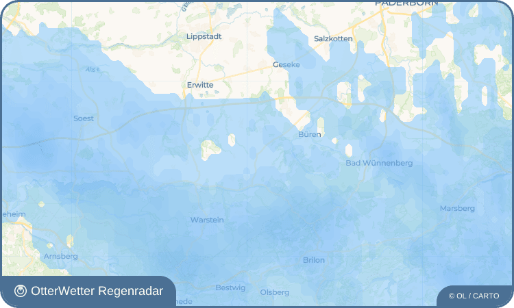 OtterWetter Regenradar-Widget Hemmern