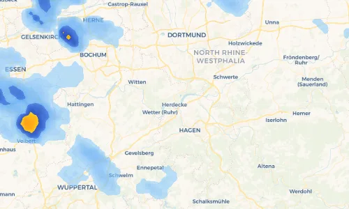 Regenradar Vorschaubild - Aktuelle Niederschläge in Herdecke und Umgebung