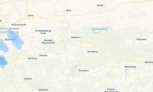 Regenradar Vorschaubild - Aktuelle Niederschläge in Herdringen und Umgebung
