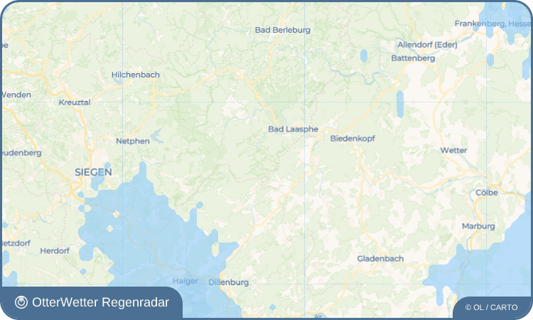 OtterWetter Regenradar-Widget Hesselbach