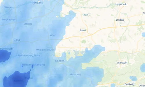 Regenradar-Vorschau: aktuelle Niederschläge in Hewingsen und Umgebung