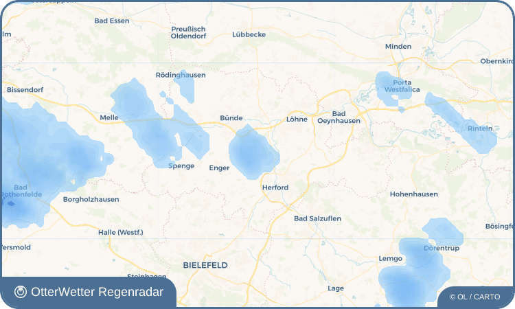 OtterWetter Regenradar-Widget Hiddenhausen