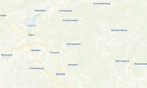 Regenradar Vorschaubild - Aktuelle Niederschläge in Hilchenbach und Umgebung