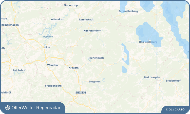 OtterWetter Regenradar-Widget Hilchenbach