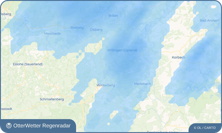 OtterWetter Regenradar-Widget Hildfeld
