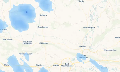 Regenradar Vorschaubild - Aktuelle Niederschläge in Hille und Umgebung