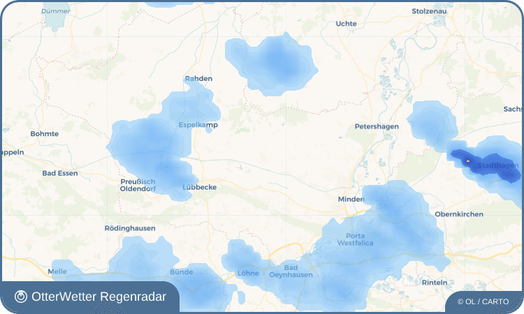 Widget-Vorschau für Hille Wetter-Widget-Vorschau mit Vorhersagedaten für Hille